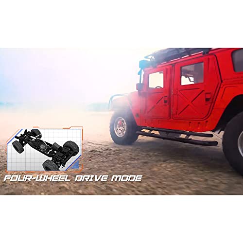 1/10 Us Gm Hummer H1 Military Truck 4Wd Crawler Rtr Pro With Travelling Frame Black #TOP5