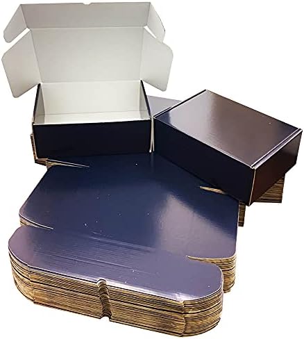 BLACK Gift Cardboard Boxes Shipping Mailing Postal Box Small Medium & Large Tuck In Flaps (10" x 7" x 3", 10)