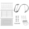 TREE.NB Over Sink Dish Drying Rack, 2 Tier Dish Drainer with Trays, Stainless Steel Utensil Holder Cup Holder Large Dish Rack Over Sink for Kitchen Counter