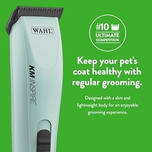 Wahl Pro Animal KM Inspire Grooming Clippers – Powerful Brushless Motor – Professional Grooming Kit – for Dog, Cat & Horse – Corded Dog Groomer – 4 Stainless Steel Guide Combs