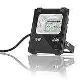 Led Wandfluter mit IR Fernbedienung I einstellbare Farbtemperatur 2700k - 6000K I Farbwechsel mit 120 Farben + 4 Modis I dimmbar
