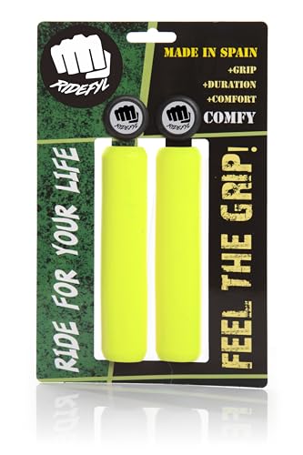 Ridefyl | Manopole per Bicicletta Comfy | Accessori per Ciclismo | Ciclismo | Sport | Adulti | Unisex | Colore Giallo | Taglia Unica | Made in Spain
