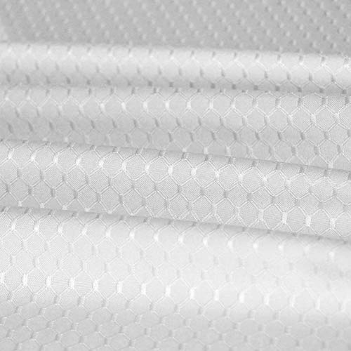 Tektrum Heavy Duty 70 X 70 Inch Square Elegant Waffle Weave Check Jacquard Tablecloth Table Cover -Waterproof/Stain Resistant/Wrinkle Free - Great For Dinner, Banquet, Parties, Wedding (White) #TOP3