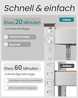 SONGMICS Schnelle Montage, Schwerlastregal 2er Set, Standregal, Lagerregal, Küchenregal, Regal, 5 Ablagen, 45 x 90 x 180 cm, bis 875 kg belastbar, für Keller, Küche, Arbeitszimmer, silbern GLR450E02 – Ansicht 5