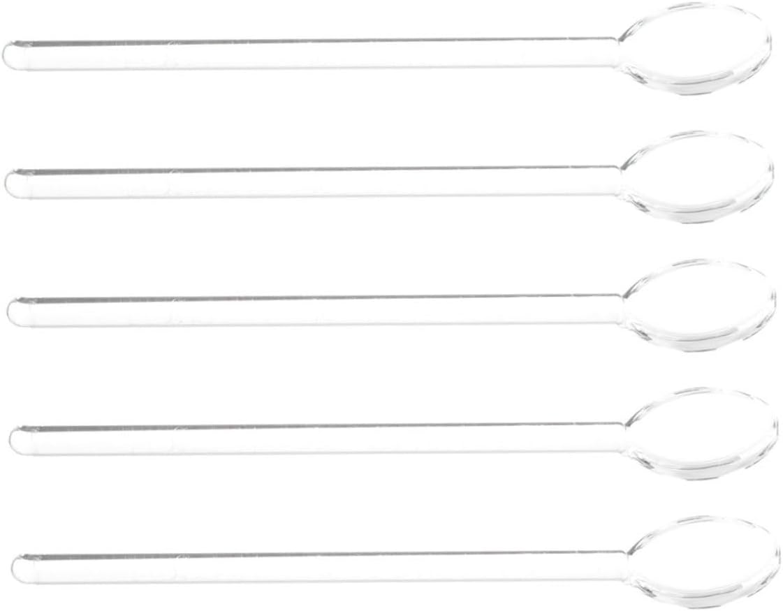 OUNONA 25pcs Handle Spoons High-temperature Resistant Dessert Coffee Mixing Utensils for Ice and Honey Serving Easy to Clean Reusable Kitchen Tools