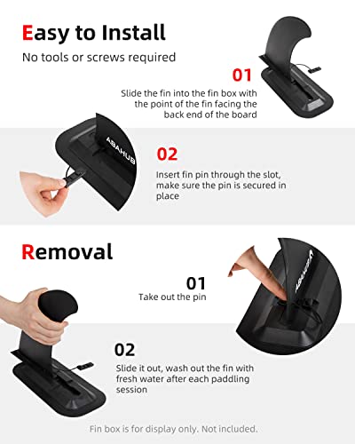 image for Abahub 9'' SUP Fin Inflatable Paddle Board Replacement Fins, Quick Rel