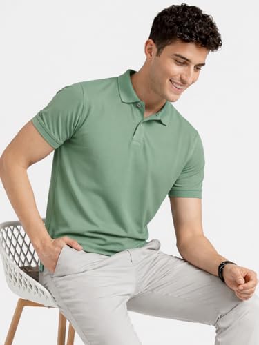 Image of Premium Cotton Pique Polo T-Shirt for Men | Half Seelves Regular Fit | Polo Neck - Ultra-Soft Breathable Fabric | Moisture Wicking