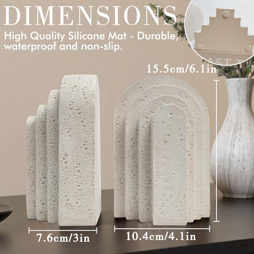 Modern Decorative Bookends for Shelves – Heavy Duty Book Ends, Stylish Bookshelf Decor, Minimalist Home Office Organizer, Functional Book Holders (Set of 2) — view 4