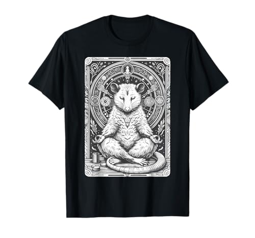 Meditating Opossum Tarot Card Possum Spiritual Meditation T-Shirt