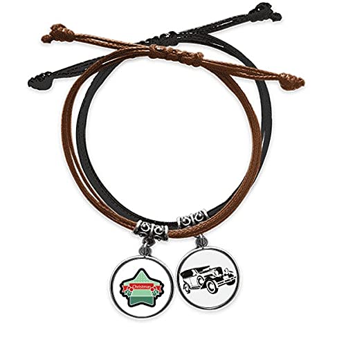 Bracelet Étoile de Noël en cuir à glisser sous le sapin comme cadeau idéal