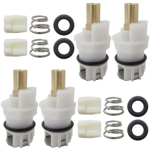 Qblahip 4 Pack RP25513 Faucet Stem assembly repair kit replacement fits Various two handle lavatory, centerset, widespread faucet plus RP4993 seat and spring
