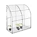 Produktbild Relaxdays Tomatengewächshaus, PVC-Folie, HBT: 215 x 200 x 100 cm, begehbares Foliengewächshaus, transparent/schwarz