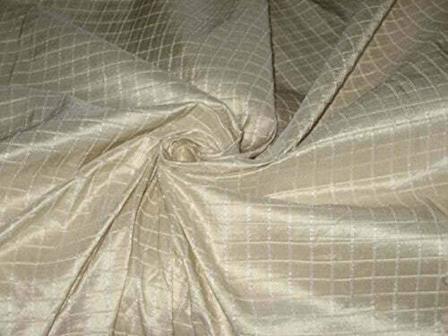 Silk Dupioni somptueuse soie dobby dorée 137 cm idéale pour robes de mariée et haute couture