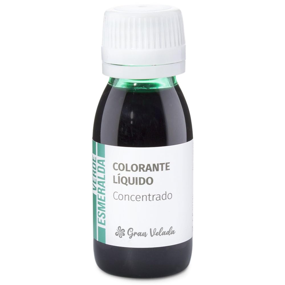 Colorante Concentrado Líquido Verde Esmeralda para Cosmética | Pigmento Hidrosoluble para Cremas, Champús, Perfumes y Ambientadores | Envase Práctico | Uso Profesional