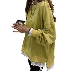 Nibunoichi Style Women’s Sweatshirt, Tunic, Pullover, Long Sleeve, Layered, Style, Solid Color