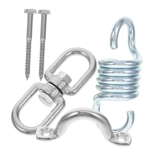 SUPVOX Hammock Hanging Hardware Heavy Duty Spring Swivel Kit Ceiling Mount Swing Hooks for Porch Swing
