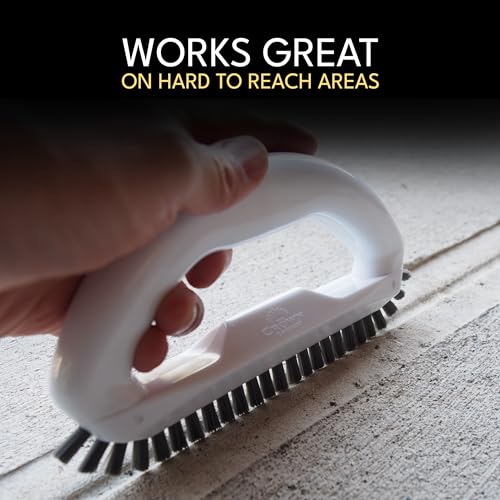 image for The Crown Choice Grout Brush with Stiff Nylon Bristles, Heavy Duty Han