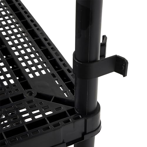 Gracious Living 5 Shelf Fixed Height Ventilated Medium Duty Storage Unit Organizer System for Home, Garage, Basement, and Laundry, Black (2 Pack) - Thumbnail 7