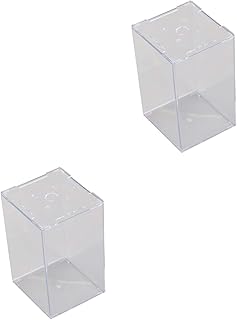 NOLITOY 2 Peças Tanque De Peixes Betta Acrílico Tanque De Aquário Tartaruga Habitat Aquário Sem Aro Recipientes De Plástico Pequeno Recipiente Beta Tigela De Peixes Tanque Acrílico