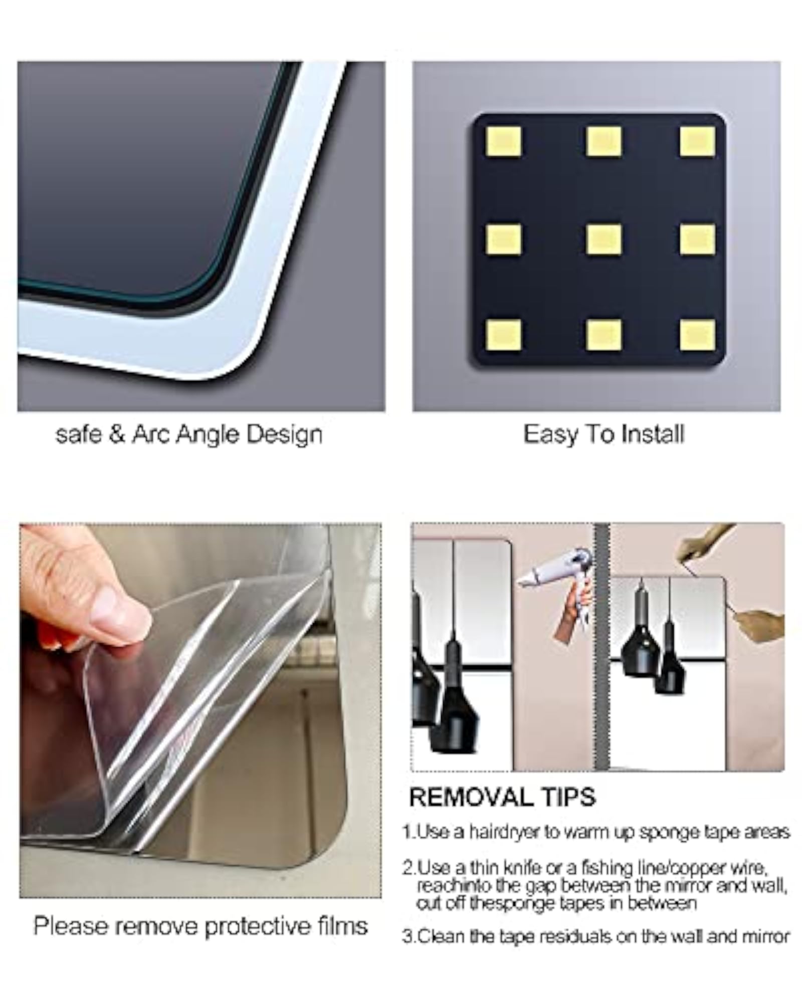 Unbreakable Full Length Wall Mirror