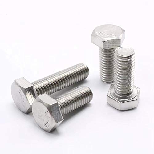 Image of 30 Pcs M6 Hex Bolt M6-1 x 18mm UNC Hex Head Screw Bolts A2-70(304) Stainless Steel Fully Threaded Hex Tap Bolts,Plain Finish,Fully Threaded (M6 x 18mm)