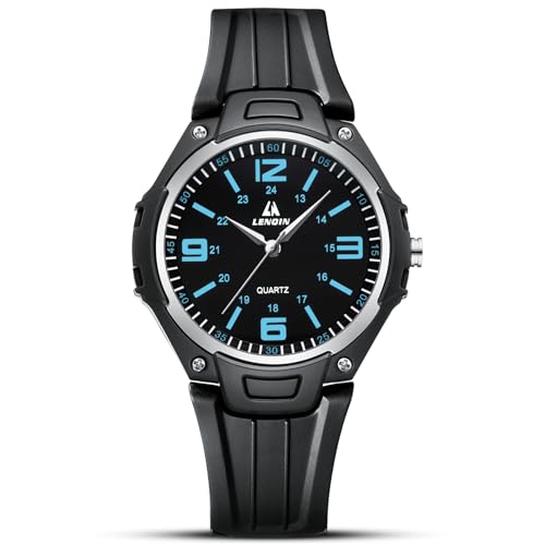 LN LENQIN Reloj Hombre AnalóGicos Relojes de Cuarzo Hombres 30M Impermeable Moda A Prueba de Reloj para Hombre Agua Casual Hombres DiseñAdor Silicona Relojes Regalo Padre