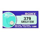Hohe Energiedichte Sony 379 (SR521SW) 1,55 V Silberoxid 0% HG Quecksilberfrei Armbanduhr Akku (10 Batterien)