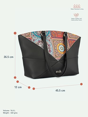 Image of ZOUK Rhea Kapoor Tote Bag - | Elegant Vegan Leather Tote for Women |