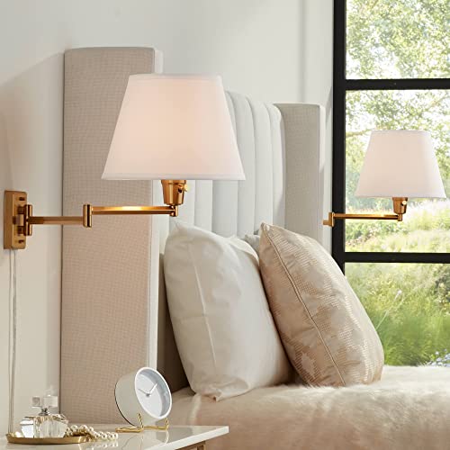 360 Lighting Clement Modern Swing Arm Wall Lamps Set of 2