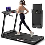 AoraPulse Portable Foldable Treadmills for Home, Small Folding Treadmill for Home Office with 300 LBS Capacity, Walking Running Exercise Electric Compact Treadmill with LED Display