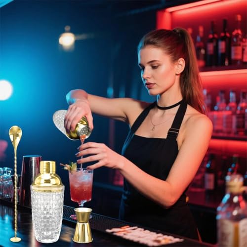 Shaker à cocktail 400 ML avec passoire intégrée pour recettes et mélanges