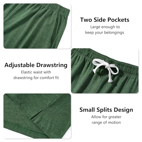 Image of AMY COULEE Mens Lounge Shorts 4 inch Pajama Lightweight Cotton Sleep Bottoms with Pockets