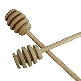Dosificación perfecta – con este juego de varillas de miel puedes dosificar perfectamente tu miel sin que se derrame. Basta con introducir en el cristal de miel, tomar miel y dosificar en el té o en el pan. Gracias a las ranuras profundas se puede evitar con movimientos giratorios que la pegajosa panera se graba sobre la mesa.