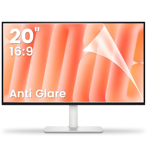 F FORITO 2-Pack 20 inch 16:9 Matte Anti Glare Computer Screen Cover, Anti Glare Eye Protection Film Compatible with All 20" Widescreen Monitors with 16:9 Aspect Ratio (17.4" W x 9.8" H) Not for 16:10