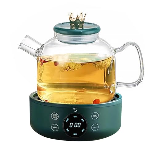 電気ケトル 多機能性健康ポット 1.5L デジタル 電気ガラスケトル 8段階温度調節 保温機能 24時間予約 防乾燥 自動電源オフ 高硼硅ガラス 健康急須 ティーメーカー 自動/手動 2仕様から選択可 ?公室 家庭用 ギフト対応 (1.5Lスマートモデル)