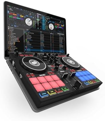 Reloop Ready Controladora de DJ compacta de 2 reproductores diseñ...