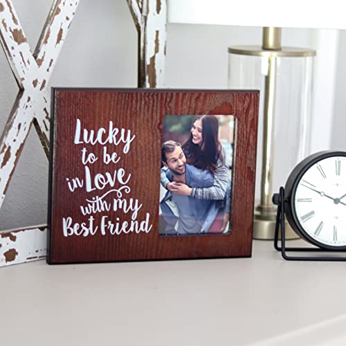 Elegant Signs Lucky To Be In Love Romantic Gift Picture Frame For Boyfriend Or Girlfriend #TOP4