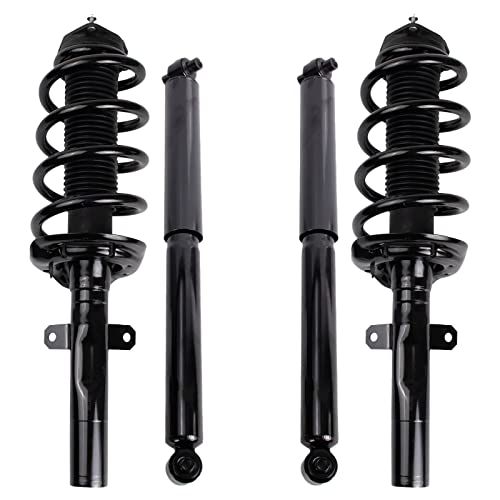 Image of TRQ Front and Rear Complete Strut Assembly & Shock Absorber Kit Complete Strut & Coil Spring Assembly Compatible with 2015-2020 Ford Transit-150 Transit-250 Transit-350