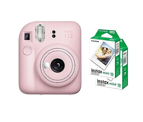 Fujifilm Instax Mini 12 Instant Camera - Blossom Pink + 2 Pa...