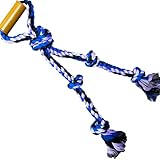 Fejapa Large Dog Rope Toys for Aggressive Chewers Pitbull Tug of War Interactive Heavy Duty Outdoor Medium Large Breed XL Dog Chew Rope Strong Durable Dog Tug Toys Tough Pull Rope with Handle