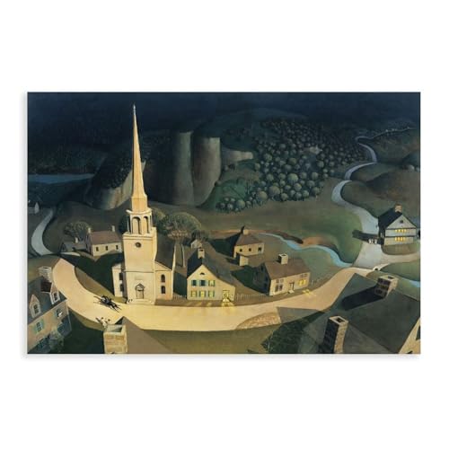 Impression sur toile Grant Wood d'art - Finition premium 30x45cm