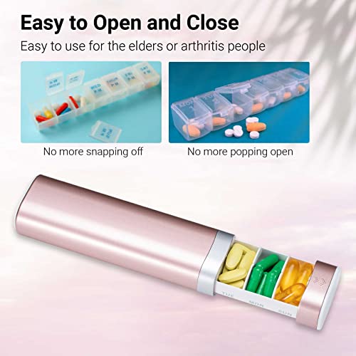 Pill Organizer 7 Day, Betife Daily Pill Box, Weekly Travel Pill Case, Cute Pill Holder To Hold Vitamins, Medicines, Pills, Supplements (Pink) #TOP1