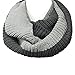 Wrapables Thick Knitted Winter Warm Infinity Scarf - Light and Dark Grey