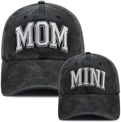 Mom and Me Matching Outfits, 2PCS Mommy and Me Baseball Cap, Funny Embroidered Mom Son Daughter Matching Outfits Hat for Mothers Day Birthday