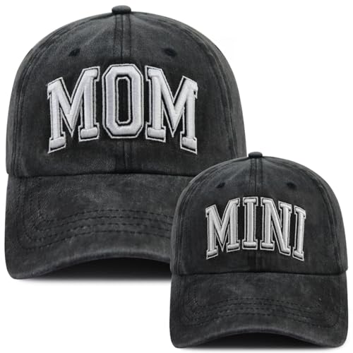 Image of Funny Dad Mom Mini Matching Family Hat, Adjustable Embroidered Parent-Child Baseball Cap