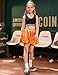 Perfashion Girls Metallic Bubble Skirt Size 10 12 Orange Cute Balloon Skorts White Mini Skorts Dance
