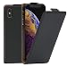 Produktbild EAZY CASE Hülle kompatibel mit iPhone X/XS Flip Cover zum Aufklappen, Handyhülle aufklappbar, Schutzhülle, Flipcover, Flipcase, Flipstyle Case vertikal klappbar, aus Kunstleder, Schwarz