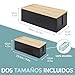 Nature Supplies 2 Cajas para Organizar Cables Hecha en Madera de Pino Imagen de Nature Supplies 2 Cajas para Organizar Cables Hecha en Madera de Pino