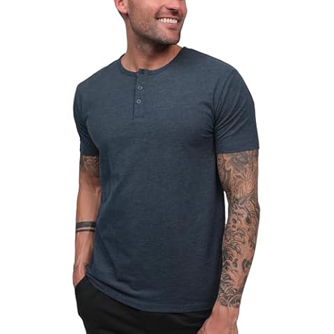 INTO THE AM Men's Premium Henley Shirt Cover