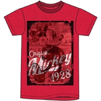 T-Shirt Mickey Disney Rouge pour Vos Sorties Décontractées et Week-ends